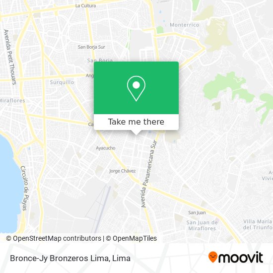 Bronce-Jy Bronzeros Lima map