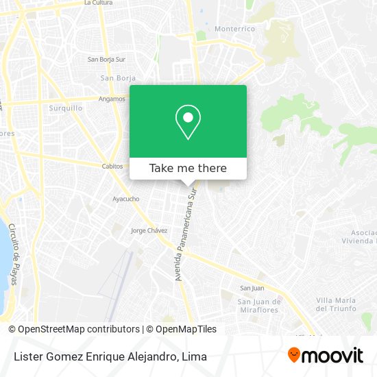 Lister Gomez Enrique Alejandro map