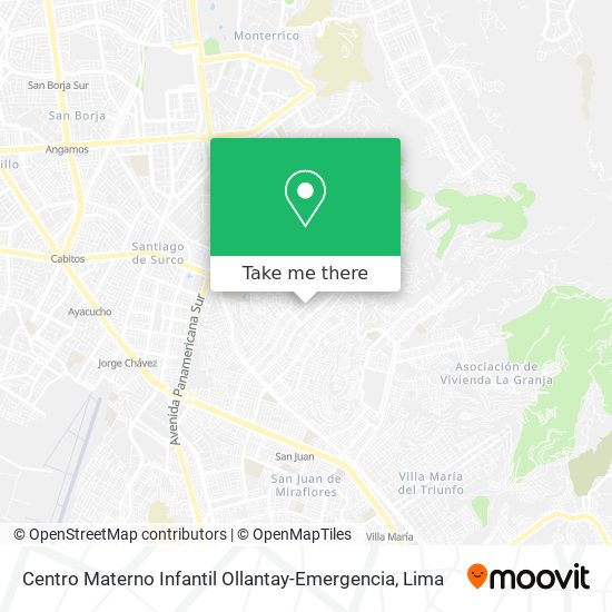 Centro Materno Infantil Ollantay-Emergencia map