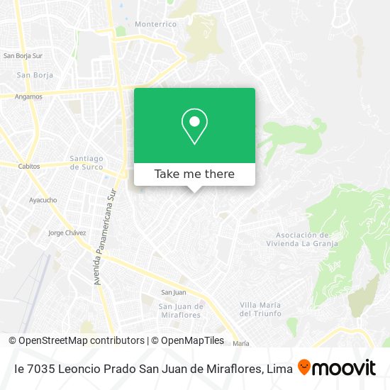 Ie 7035 Leoncio Prado San Juan de Miraflores map