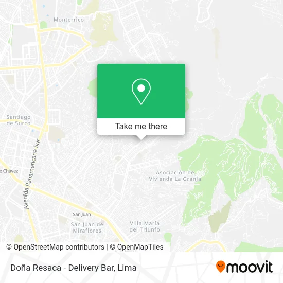 Doña Resaca - Delivery Bar map