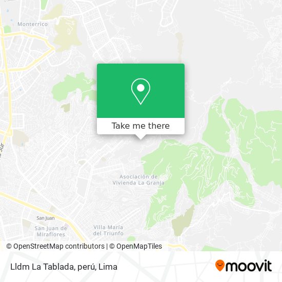 Lldm La Tablada, perú map