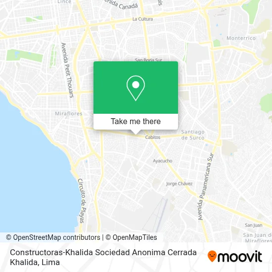 Constructoras-Khalida Sociedad Anonima Cerrada Khalida map