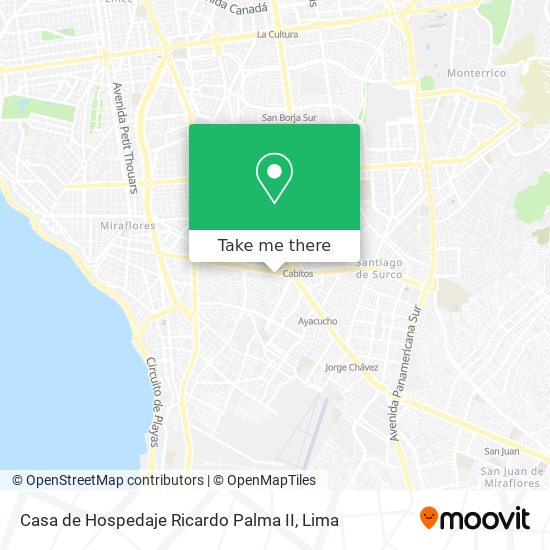 Mapa de Casa de Hospedaje Ricardo Palma II