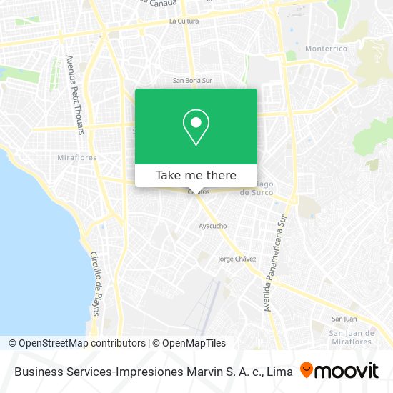 Mapa de Business Services-Impresiones Marvin S. A. c.