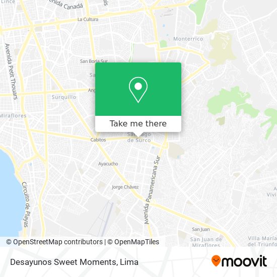 Desayunos Sweet Moments map