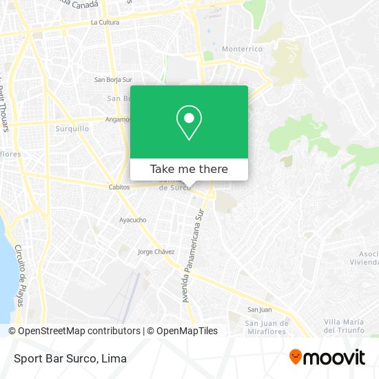 Mapa de Sport Bar Surco