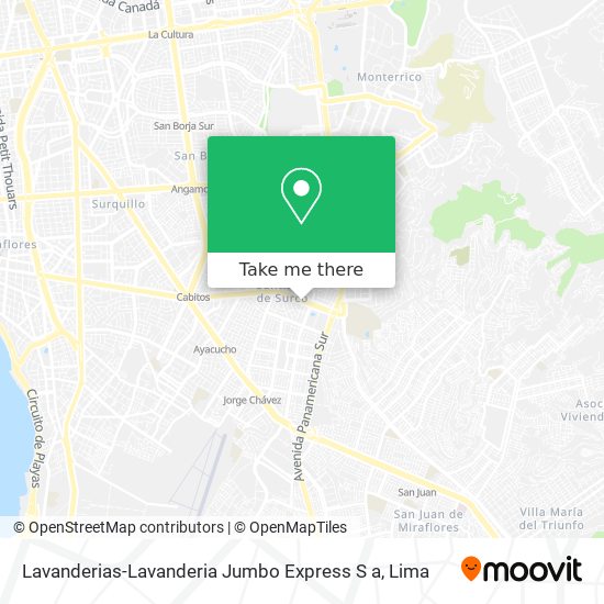 Mapa de Lavanderias-Lavanderia Jumbo Express S a