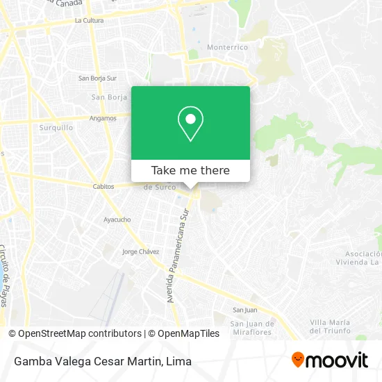 Gamba Valega Cesar Martin map