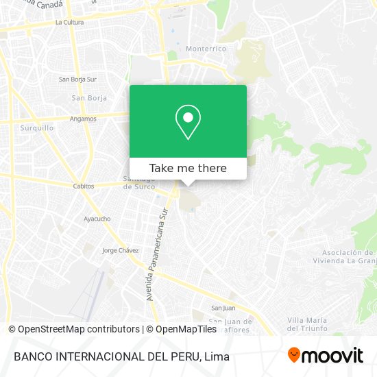 BANCO INTERNACIONAL DEL PERU map