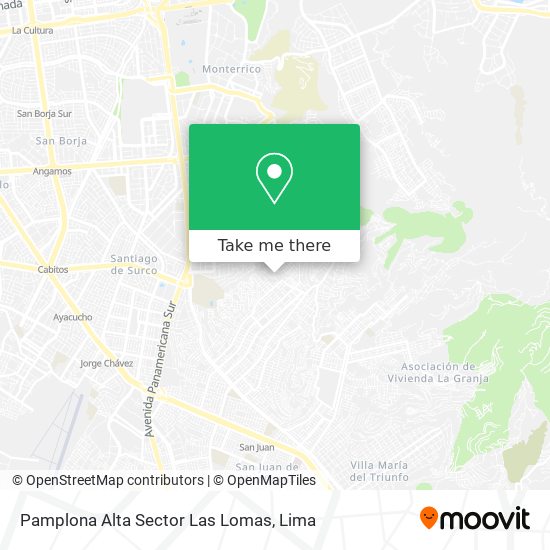 Pamplona Alta Sector Las Lomas map