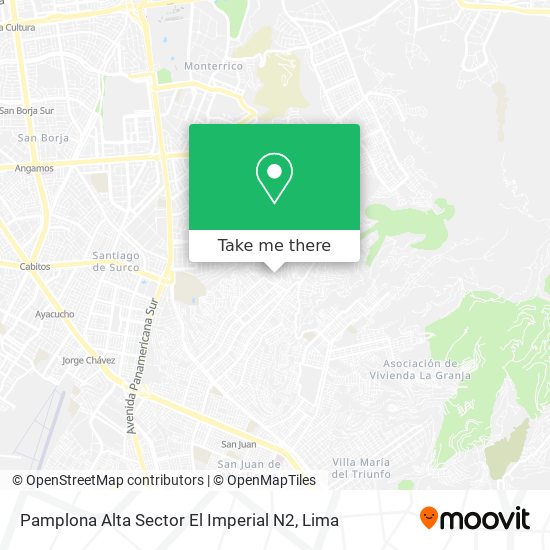 Mapa de Pamplona Alta Sector El Imperial N2