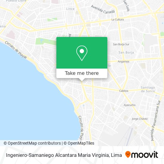 Mapa de Ingeniero-Samaniego Alcantara Maria Virginia