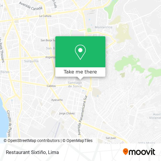 Restaurant Sixtiño map