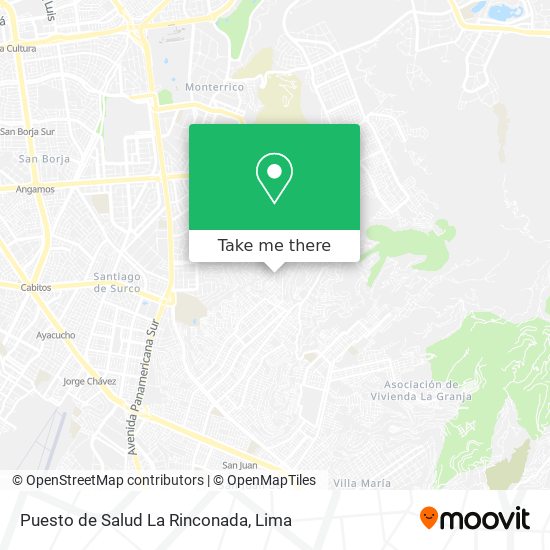 Mapa de Puesto de Salud La Rinconada