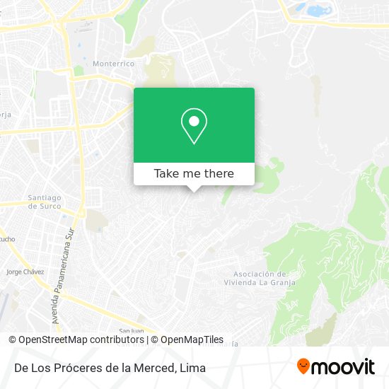Mapa de De Los Próceres de la Merced