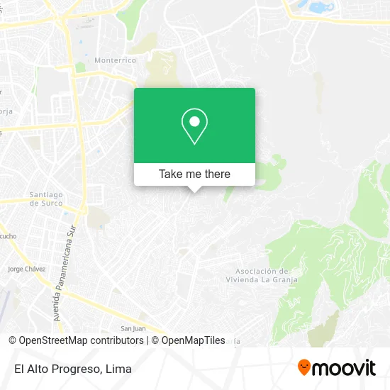 El Alto Progreso map