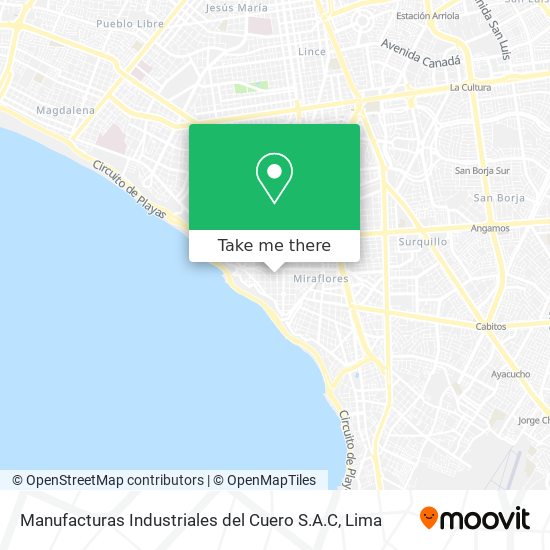 Manufacturas Industriales del Cuero S.A.C map