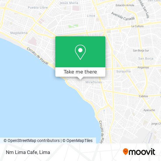 Nm Lima Cafe map