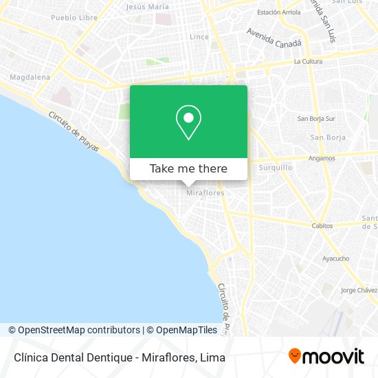 Clínica Dental Dentique - Miraflores map