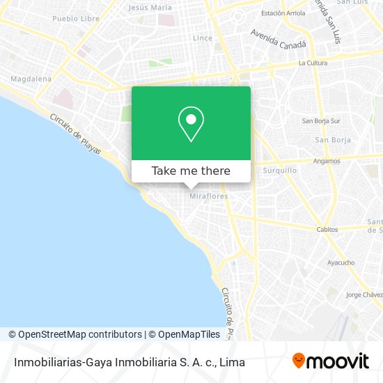 Mapa de Inmobiliarias-Gaya Inmobiliaria S. A. c.