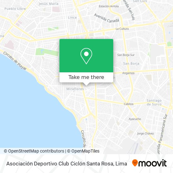 Asociación Deportivo Club Ciclón Santa Rosa map