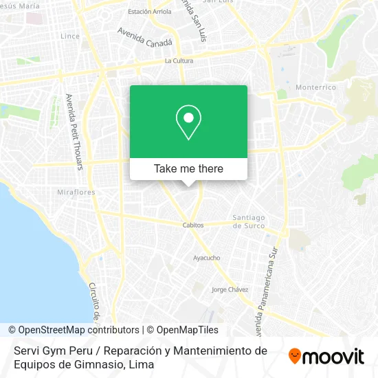 Servi Gym Peru / Reparación y Mantenimiento de Equipos de Gimnasio map
