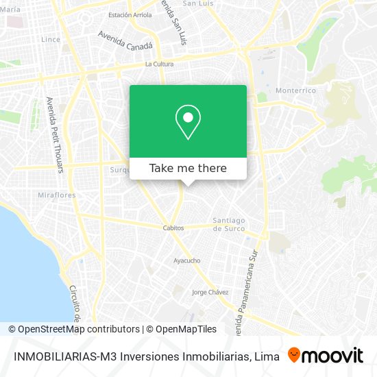 INMOBILIARIAS-M3 Inversiones Inmobiliarias map