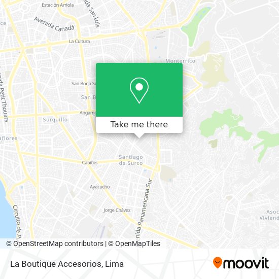 Mapa de La Boutique Accesorios