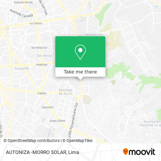 AUTONIZA -MORRO SOLAR map