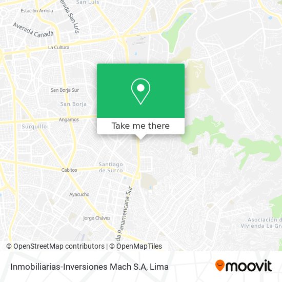 Inmobiliarias-Inversiones Mach S.A map