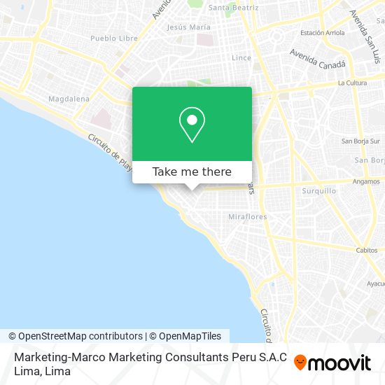 Marketing-Marco Marketing Consultants Peru S.A.C Lima map