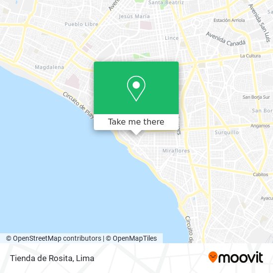 Mapa de Tienda de Rosita