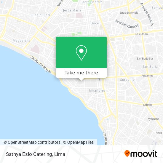 Mapa de Sathya Eslo Catering