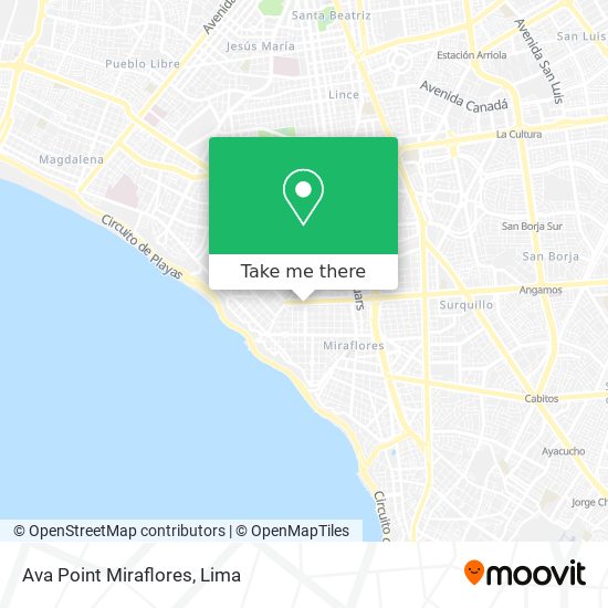 Ava Point Miraflores map