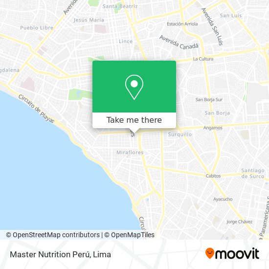 Master Nutrition Perú map