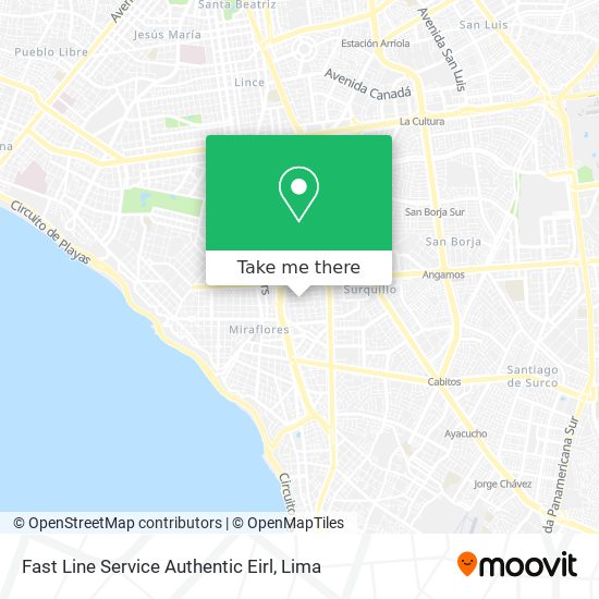 Mapa de Fast Line Service Authentic Eirl