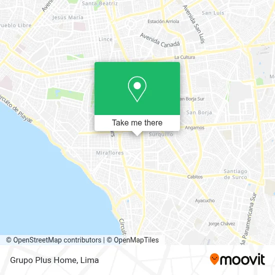 Grupo Plus Home map