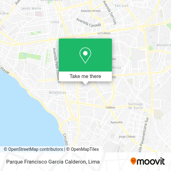 Parque Francisco Garcia Calderon map