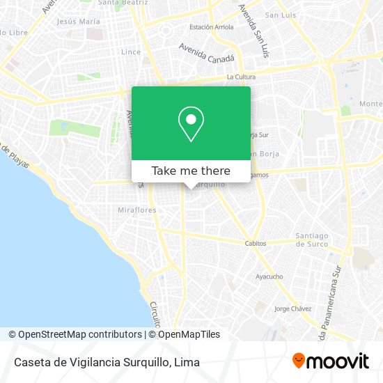 Caseta de Vigilancia Surquillo map