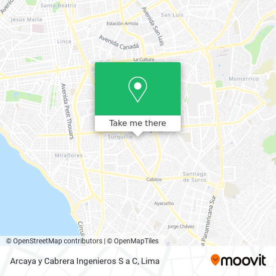 Mapa de Arcaya y Cabrera Ingenieros S a C