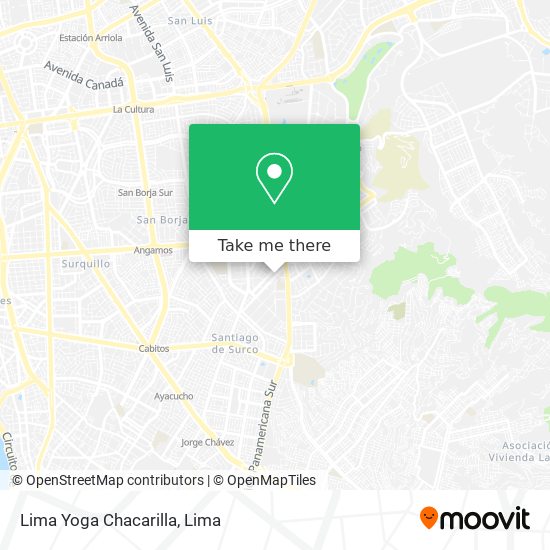 Lima Yoga Chacarilla map