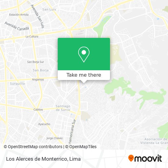 Los Alerces de Monterrico map