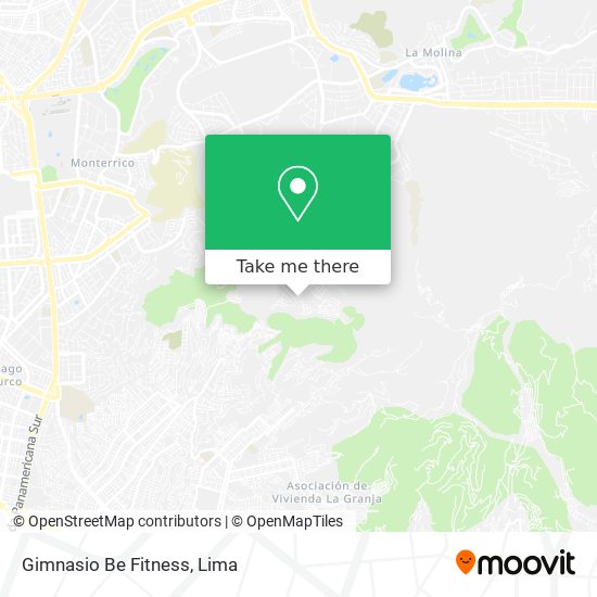 Mapa de Gimnasio Be Fitness