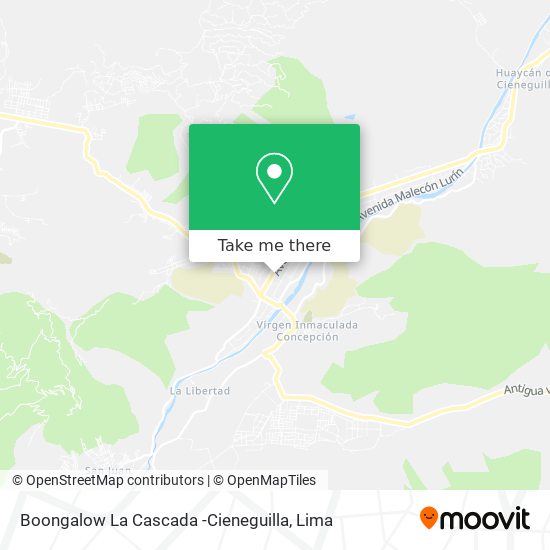 Mapa de Boongalow La Cascada -Cieneguilla