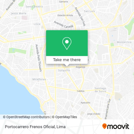 Mapa de Portocarrero Frenos Oficial