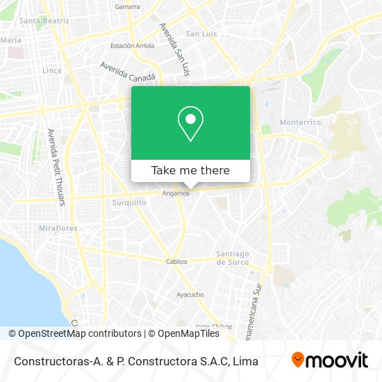 Constructoras-A. & P. Constructora S.A.C map