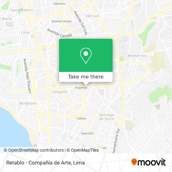 Retablo - Compañía de Arte map