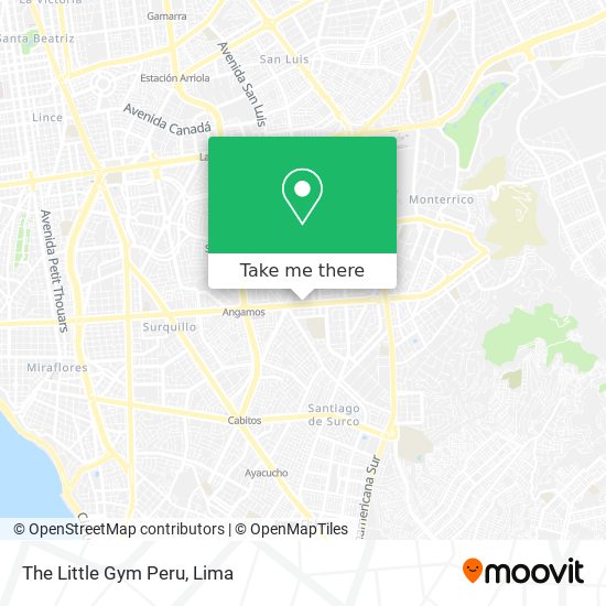 The Little Gym Peru map