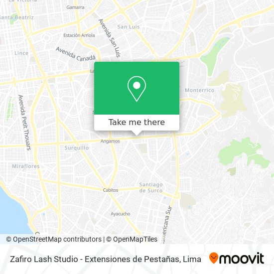 Mapa de Zafiro Lash Studio - Extensiones de Pestañas